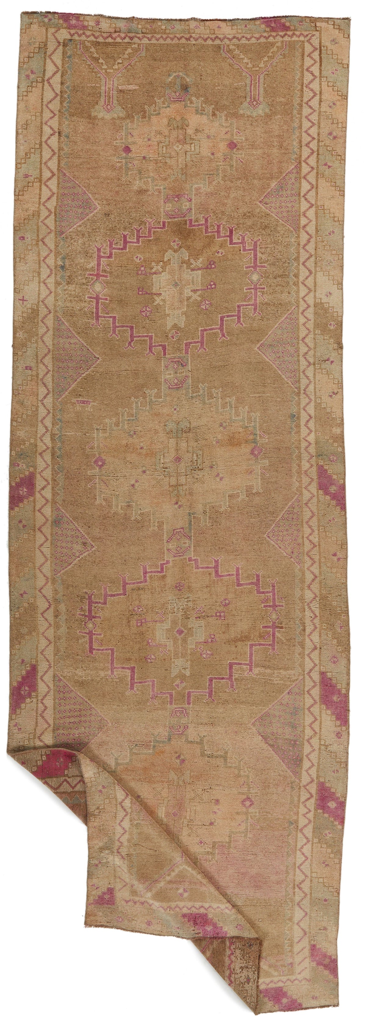 5x15 Blue and Ivory Turkish Tribal Runner