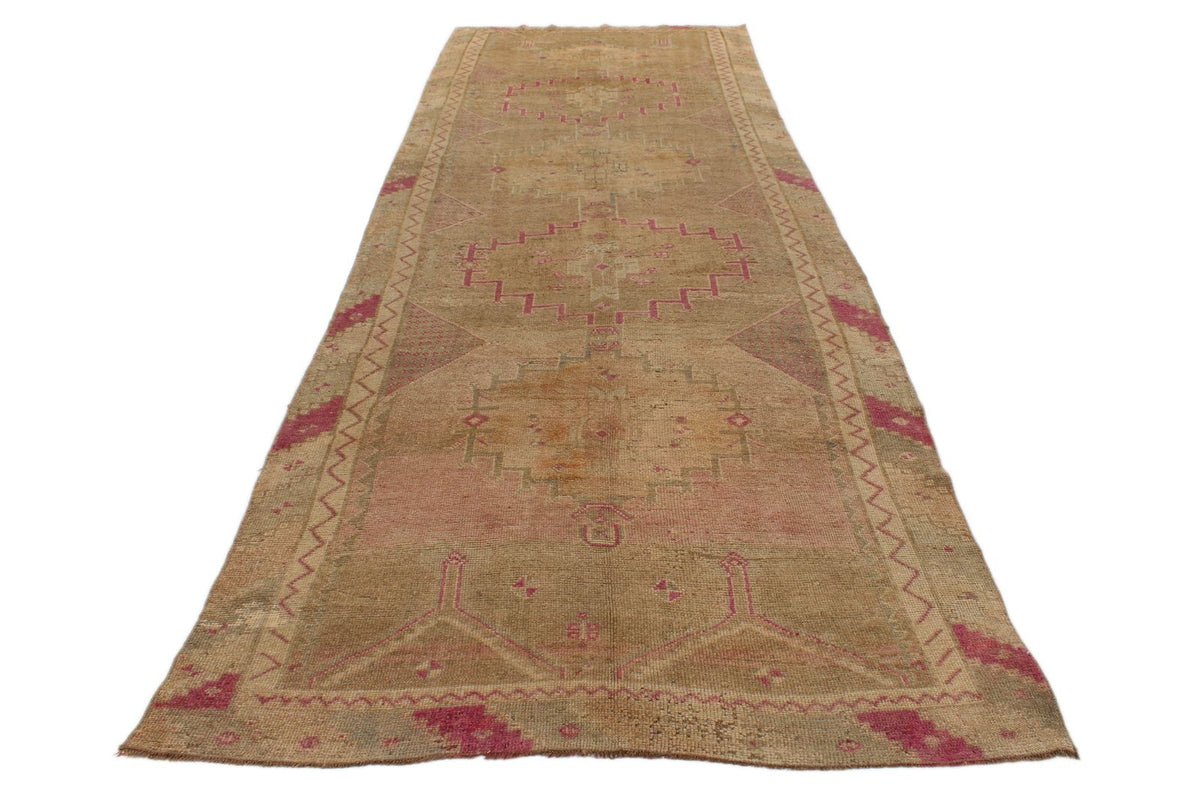 5x15 Blue and Ivory Turkish Tribal Runner