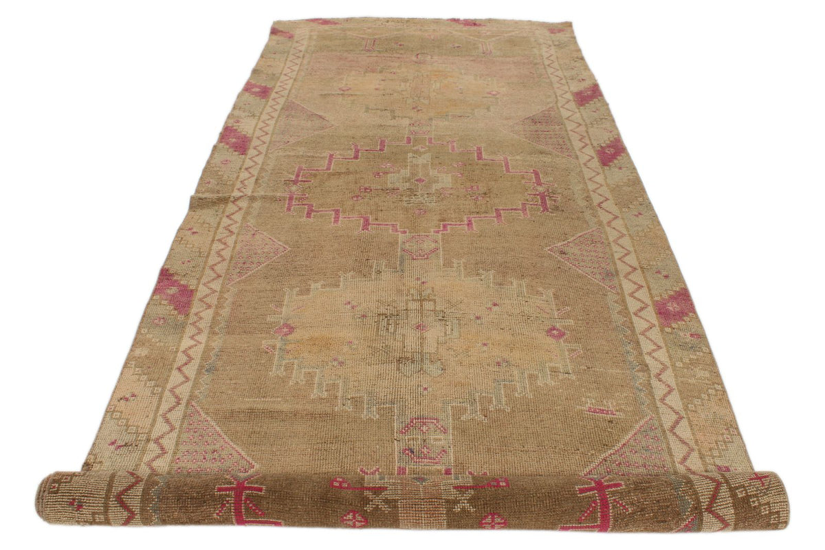 5x15 Blue and Ivory Turkish Tribal Runner