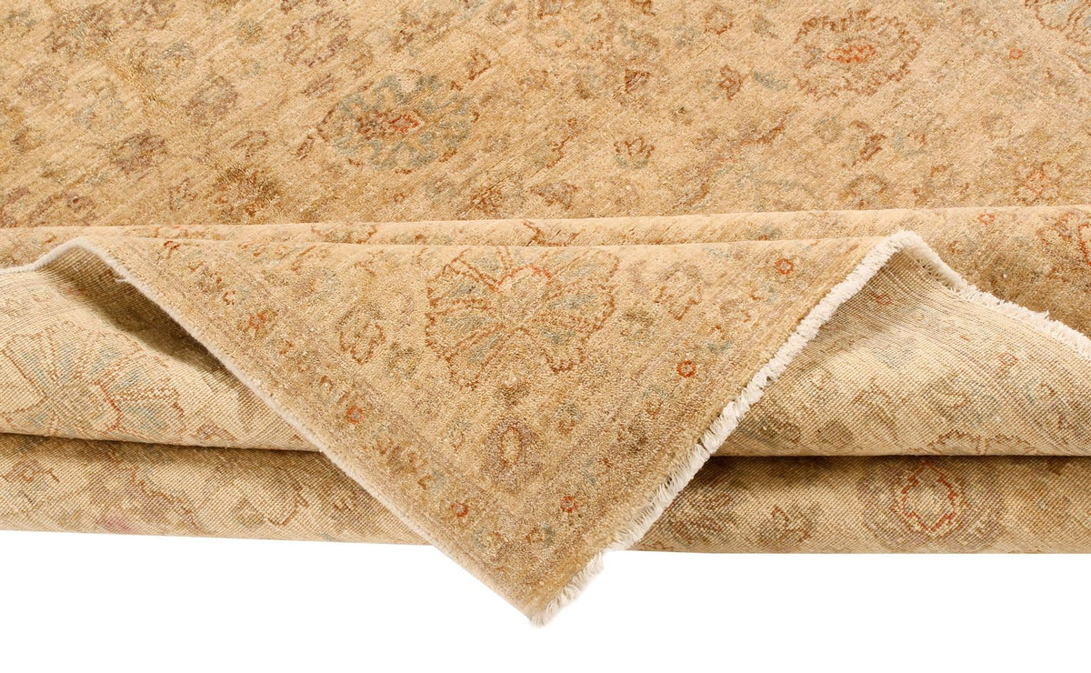 5x7 Beige and Beige Turkish Oushak Rug