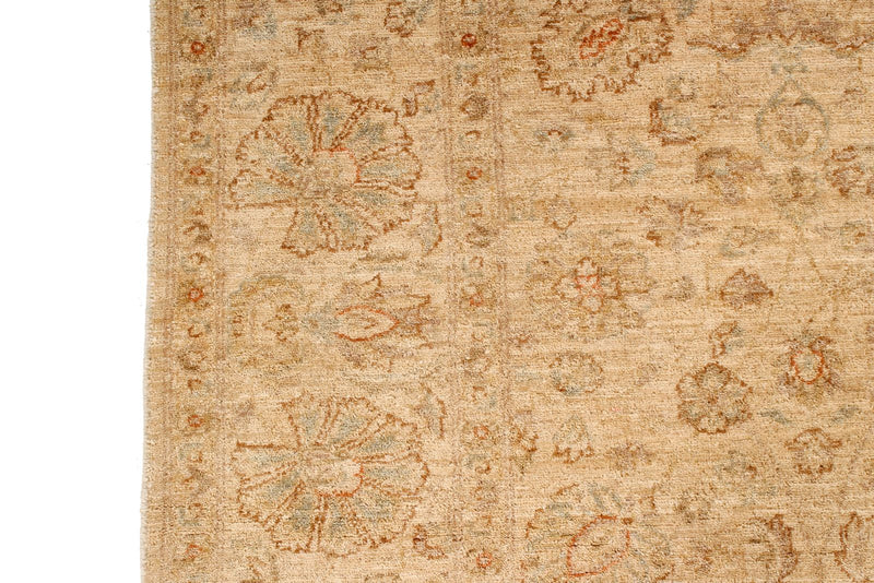 5x7 Beige and Beige Turkish Oushak Rug