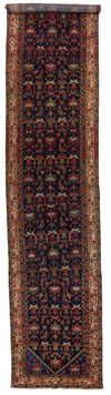 3x16 Navy and Ivory Persian Tribal Runner