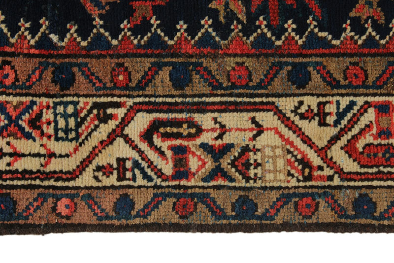 3x16 Navy and Ivory Persian Tribal Runner