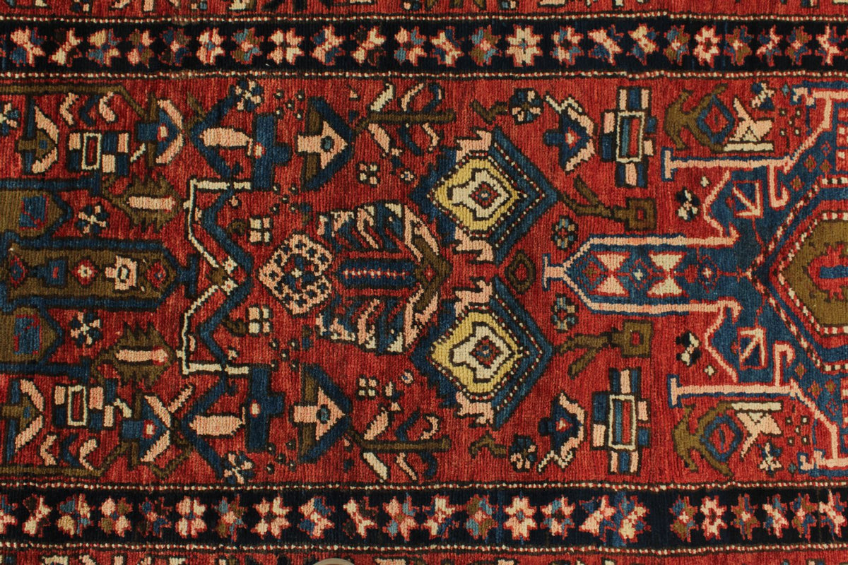 4x11 Red and Multicolor Persian Runner