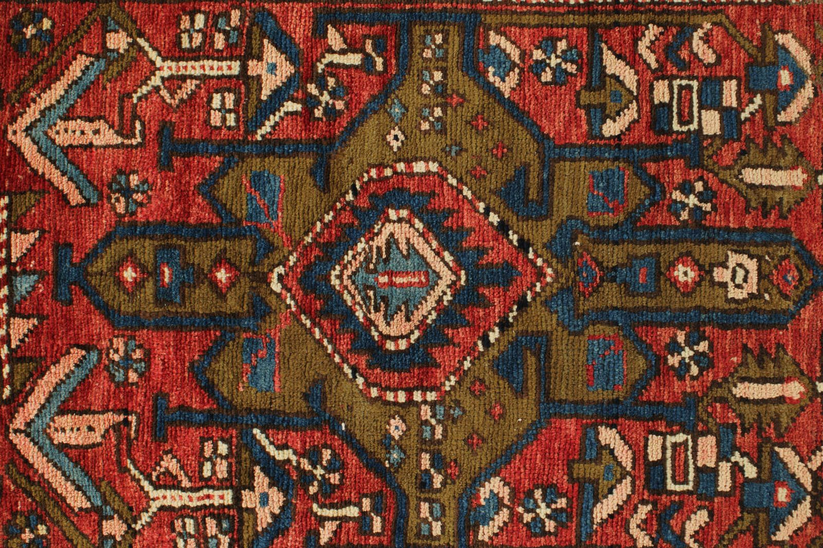 4x11 Red and Multicolor Persian Runner