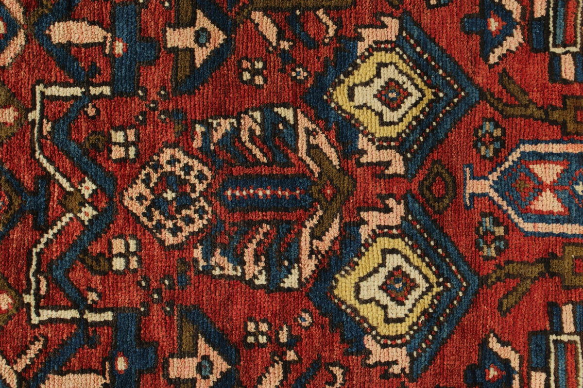 4x11 Red and Multicolor Persian Runner