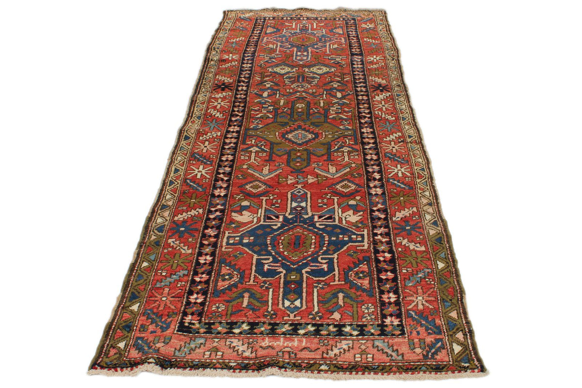 4x11 Red and Multicolor Persian Runner