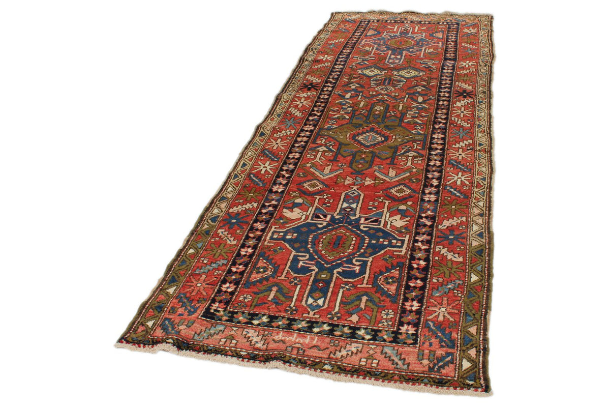 4x11 Red and Multicolor Persian Runner