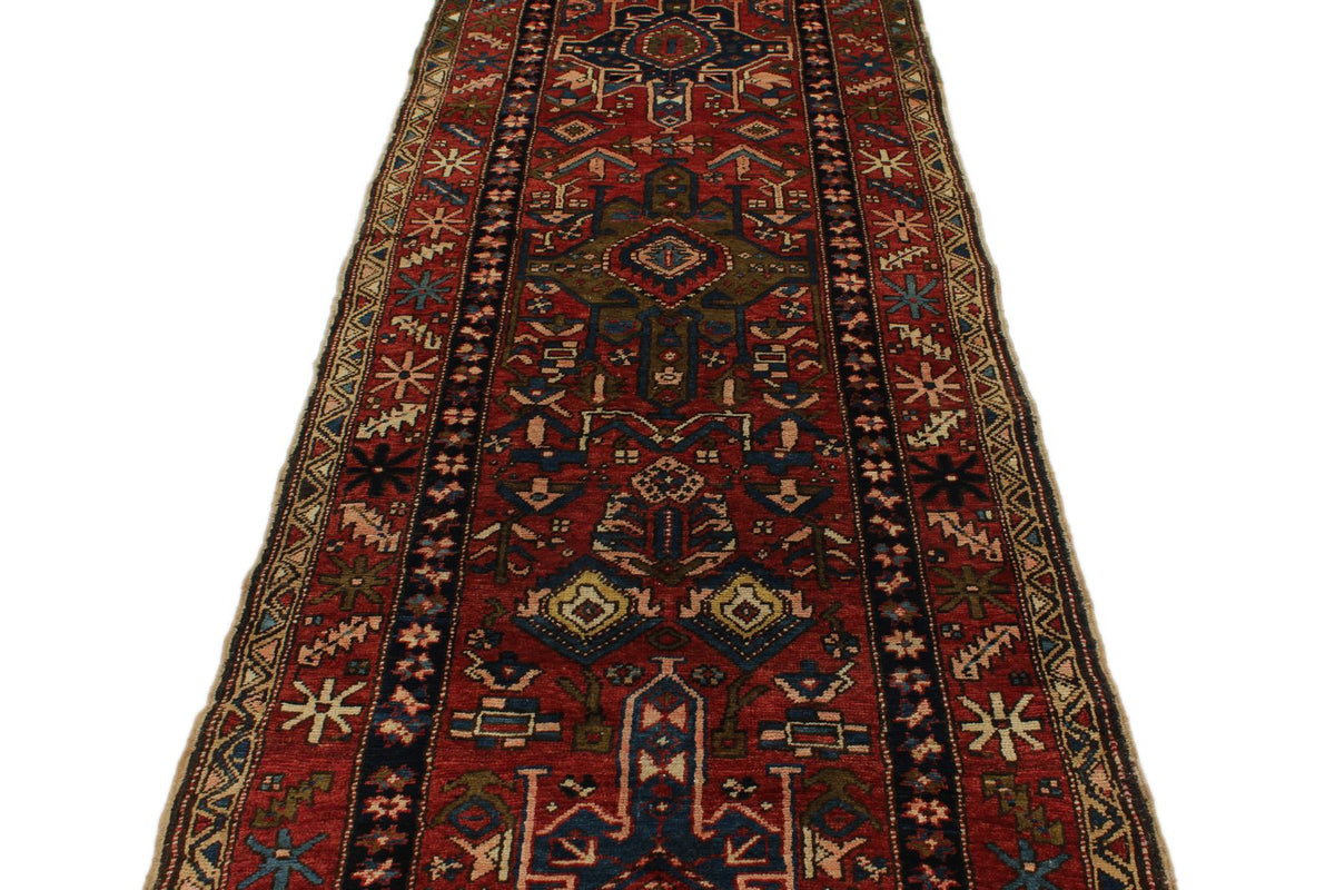 4x11 Red and Multicolor Persian Runner