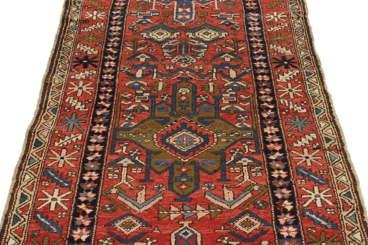 4x11 Red and Multicolor Persian Runner