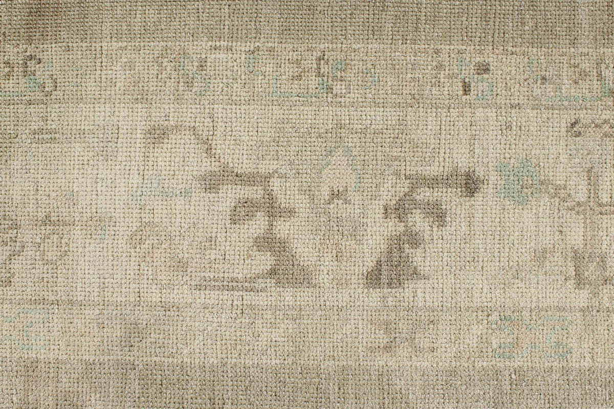 7x8 Beige and Ivory Turkish Oushak Rug