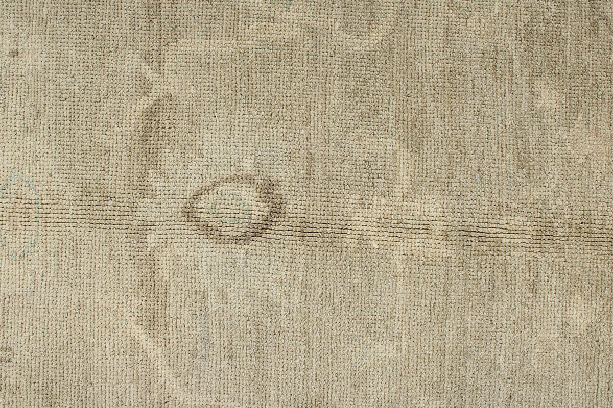7x8 Beige and Ivory Turkish Oushak Rug