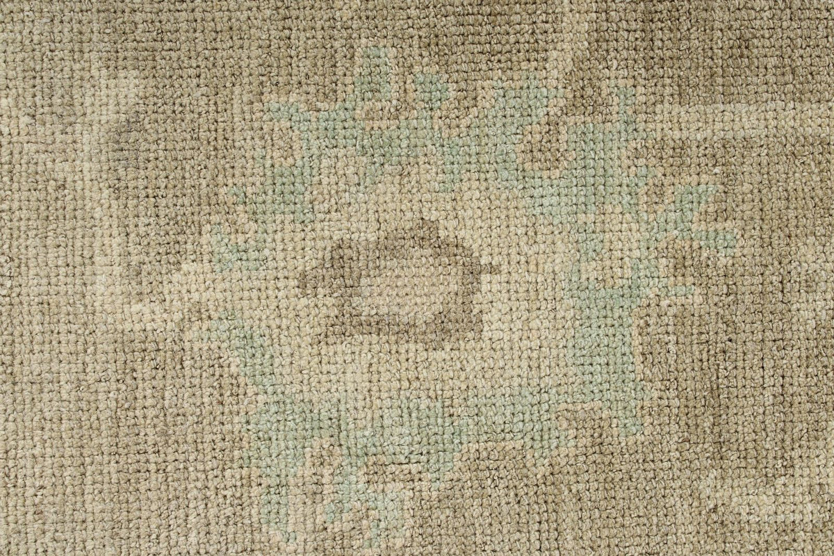 7x8 Beige and Ivory Turkish Oushak Rug
