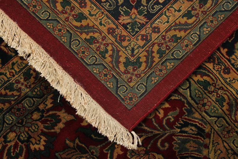 12x15 Burgundy and Navy Persian Traditional Rug