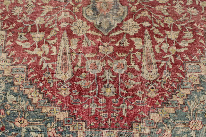 6x9 Red and Navy Anatolian Tribal Rug