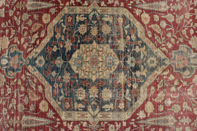 6x9 Red and Navy Anatolian Tribal Rug