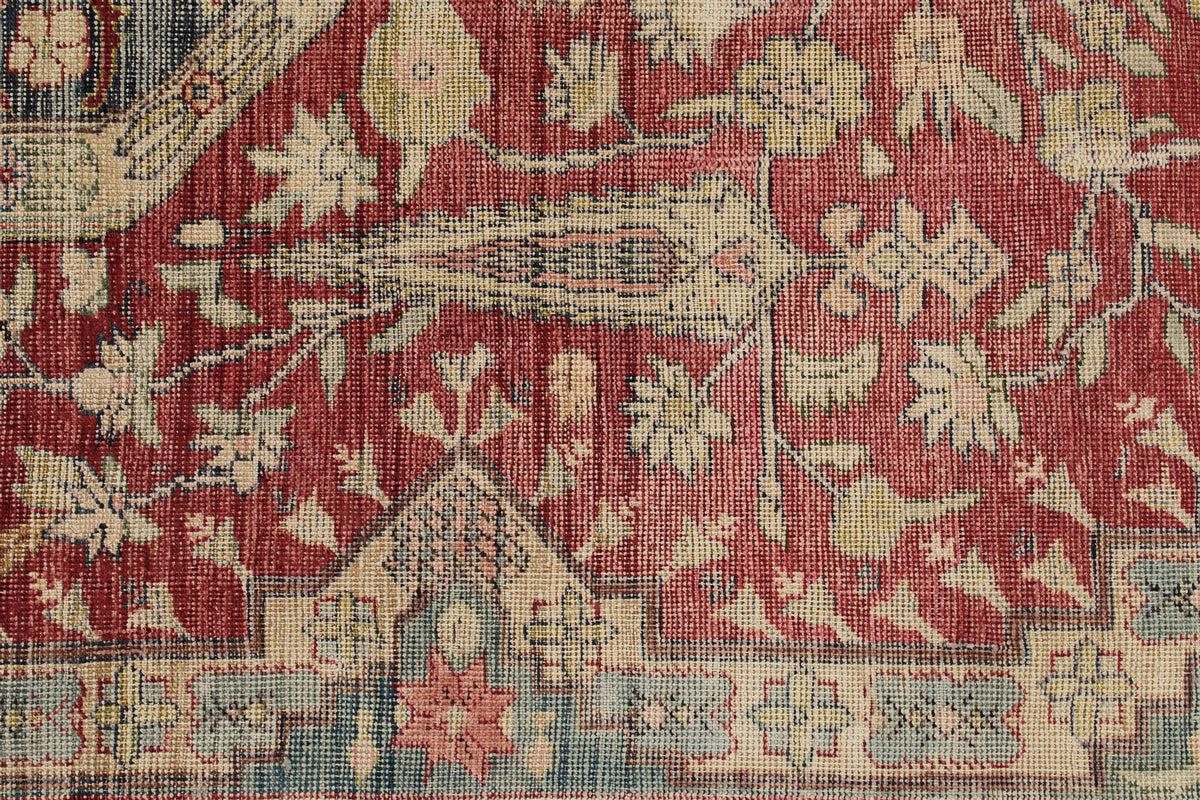 6x9 Red and Navy Anatolian Tribal Rug