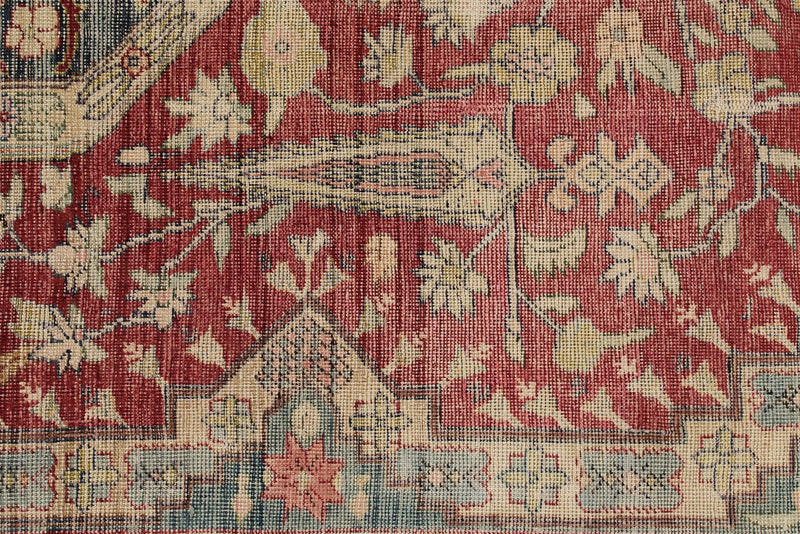 6x9 Red and Navy Anatolian Tribal Rug