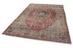 6x9 Red and Navy Anatolian Tribal Rug
