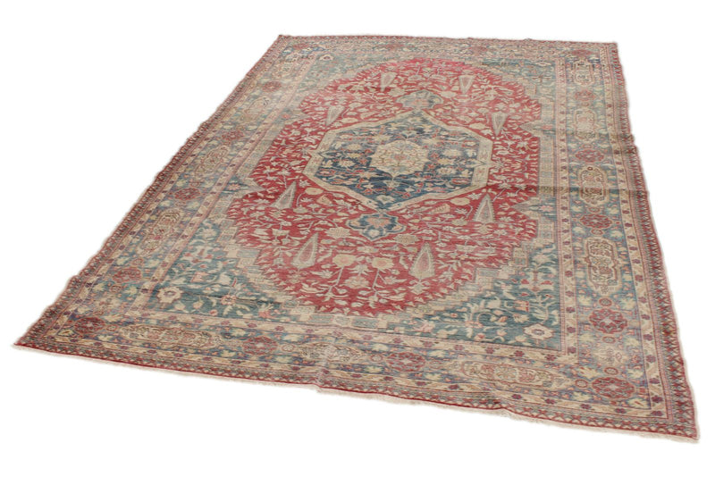 6x9 Red and Navy Anatolian Tribal Rug