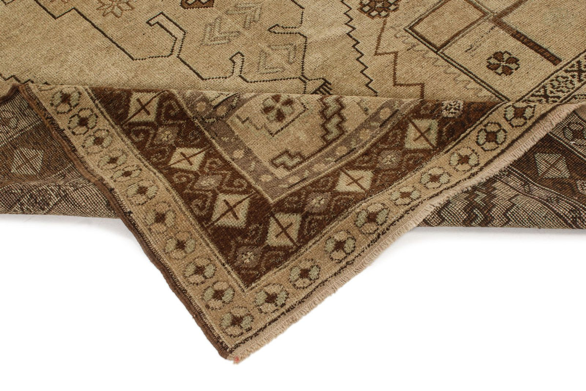 6x11 Ivory and Gray Turkish Tribal Rug