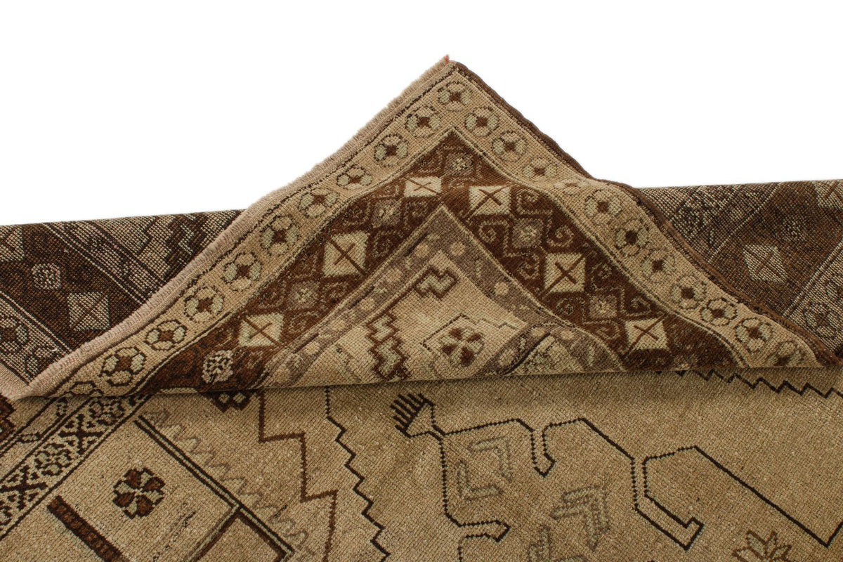 6x11 Ivory and Gray Turkish Tribal Rug