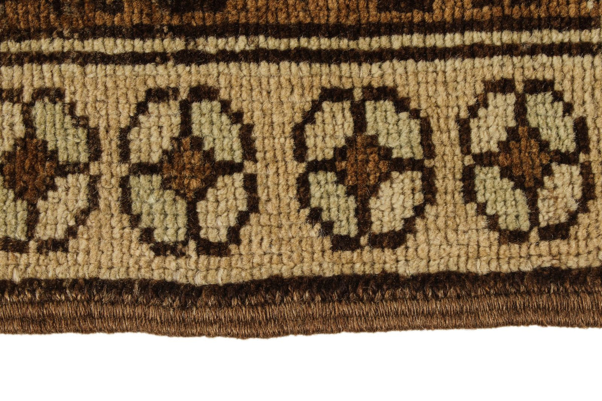 6x11 Ivory and Gray Turkish Tribal Rug