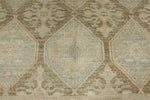 8x10 Brown and Ivory Turkish Oushak Rug