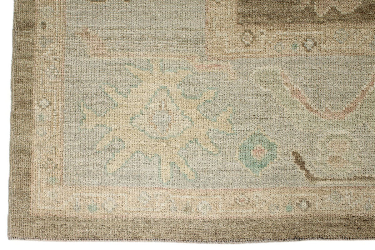 8x10 Brown and Gray Turkish Oushak Rug