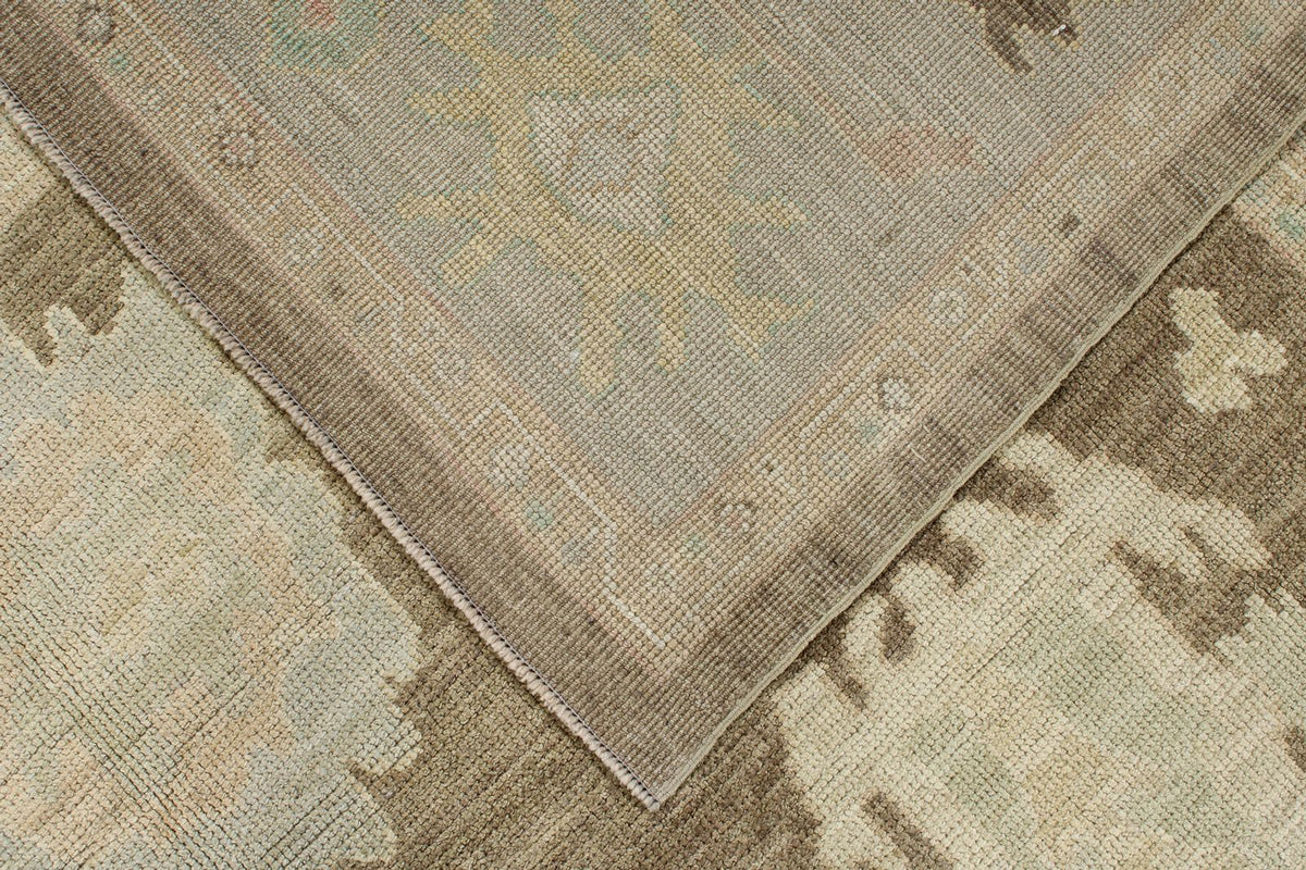 8x10 Brown and Gray Turkish Oushak Rug