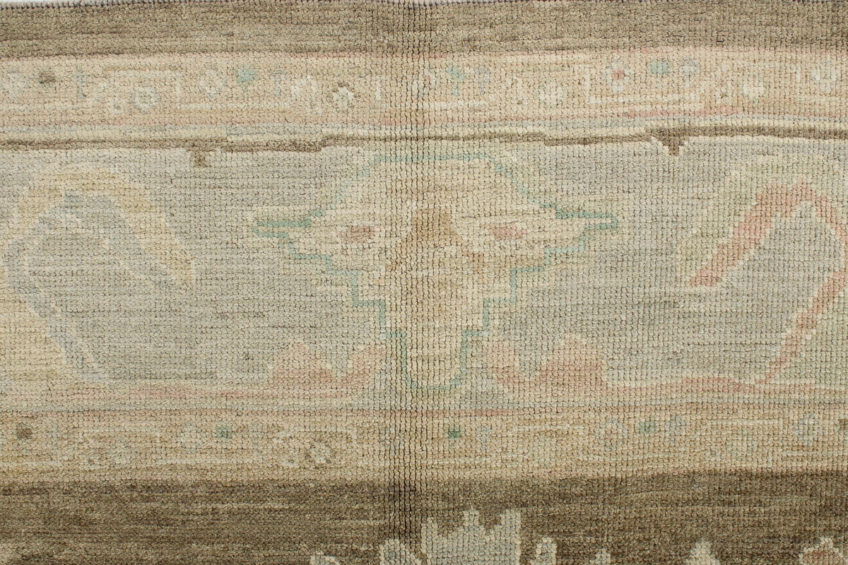8x10 Brown and Gray Turkish Oushak Rug