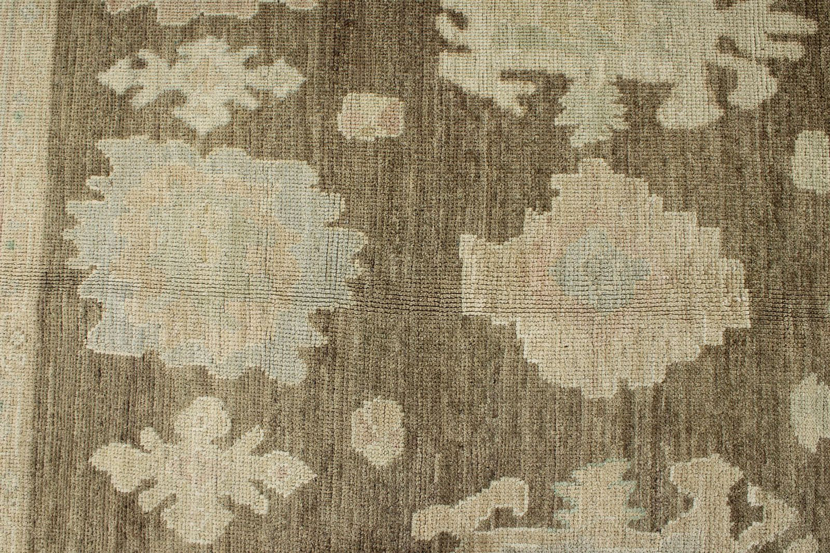 8x10 Brown and Gray Turkish Oushak Rug