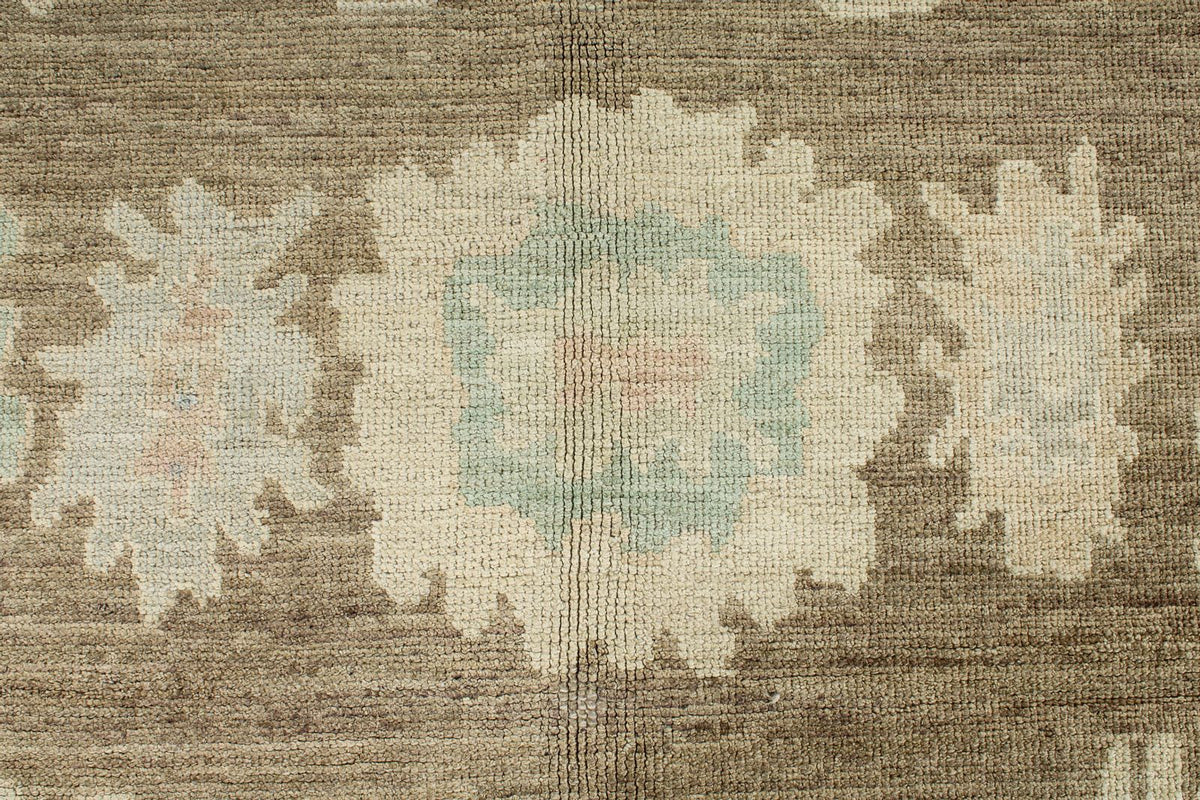 8x10 Brown and Gray Turkish Oushak Rug