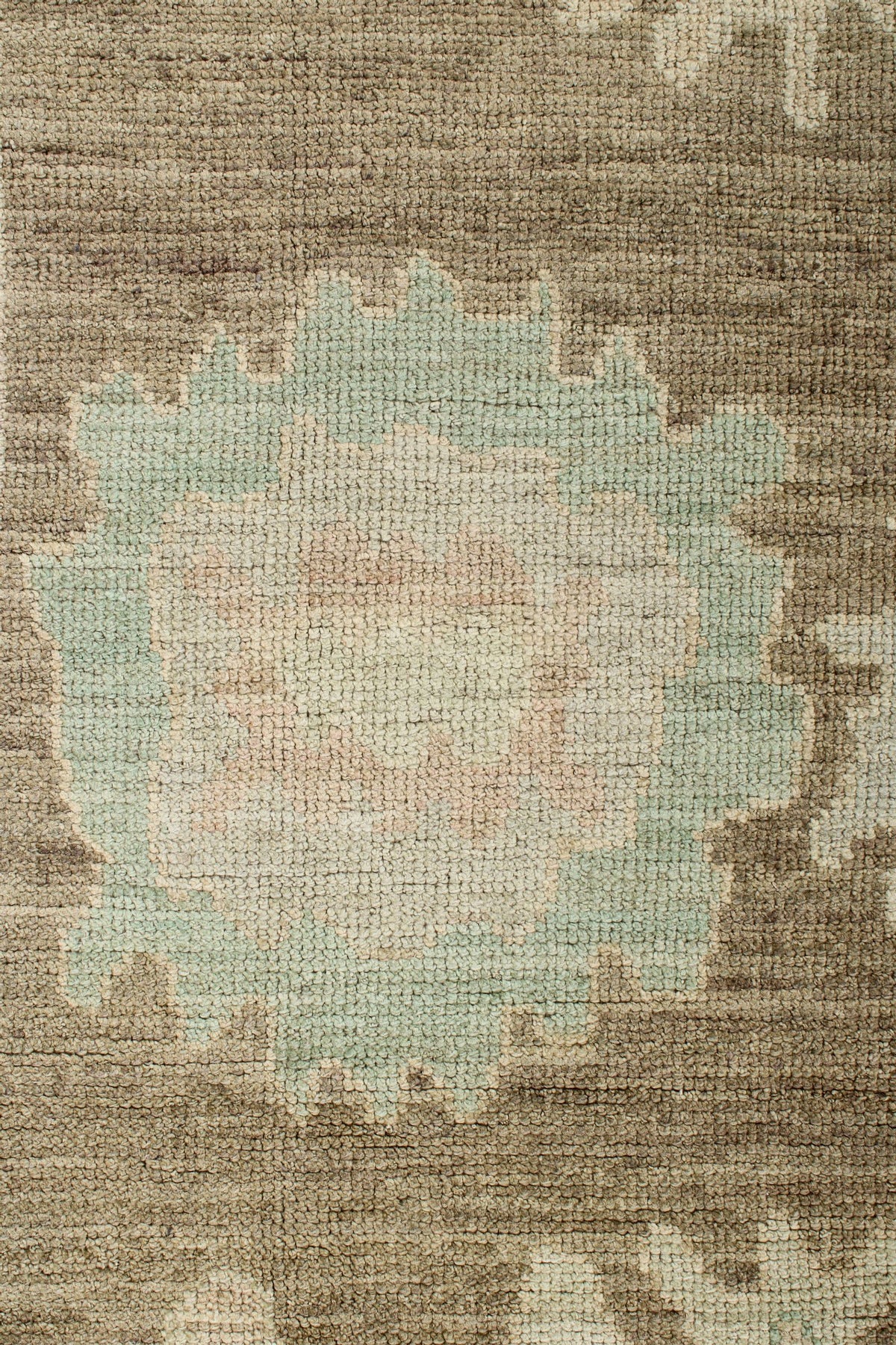 8x10 Brown and Gray Turkish Oushak Rug
