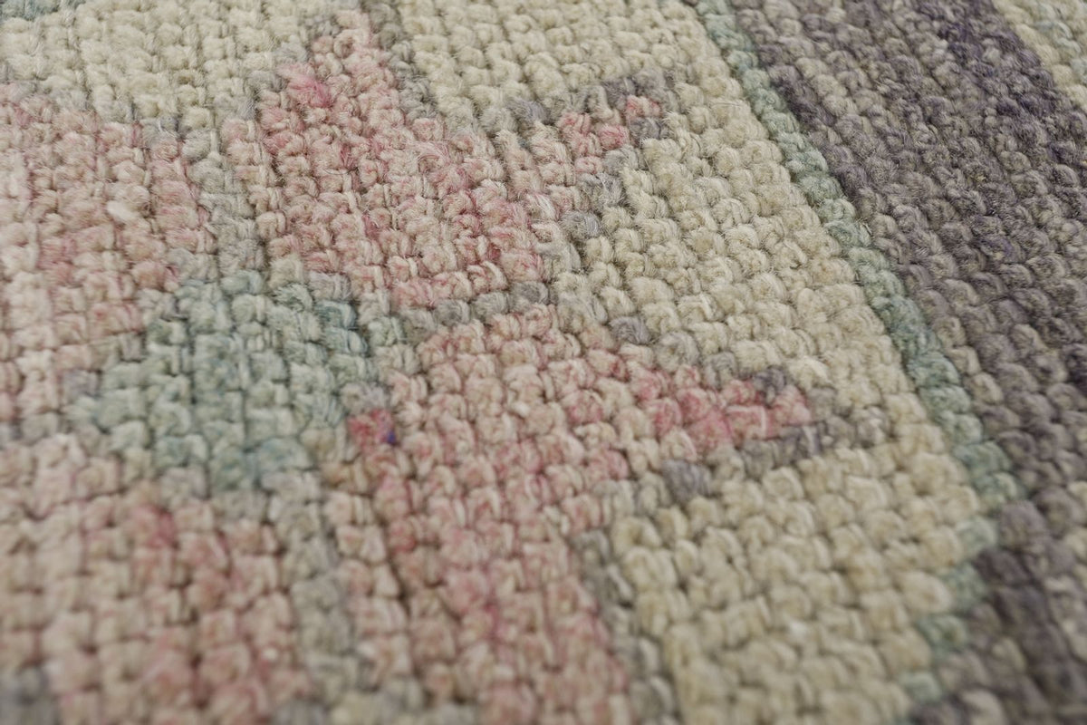 8x10 Brown and Purple Turkish Oushak Rug