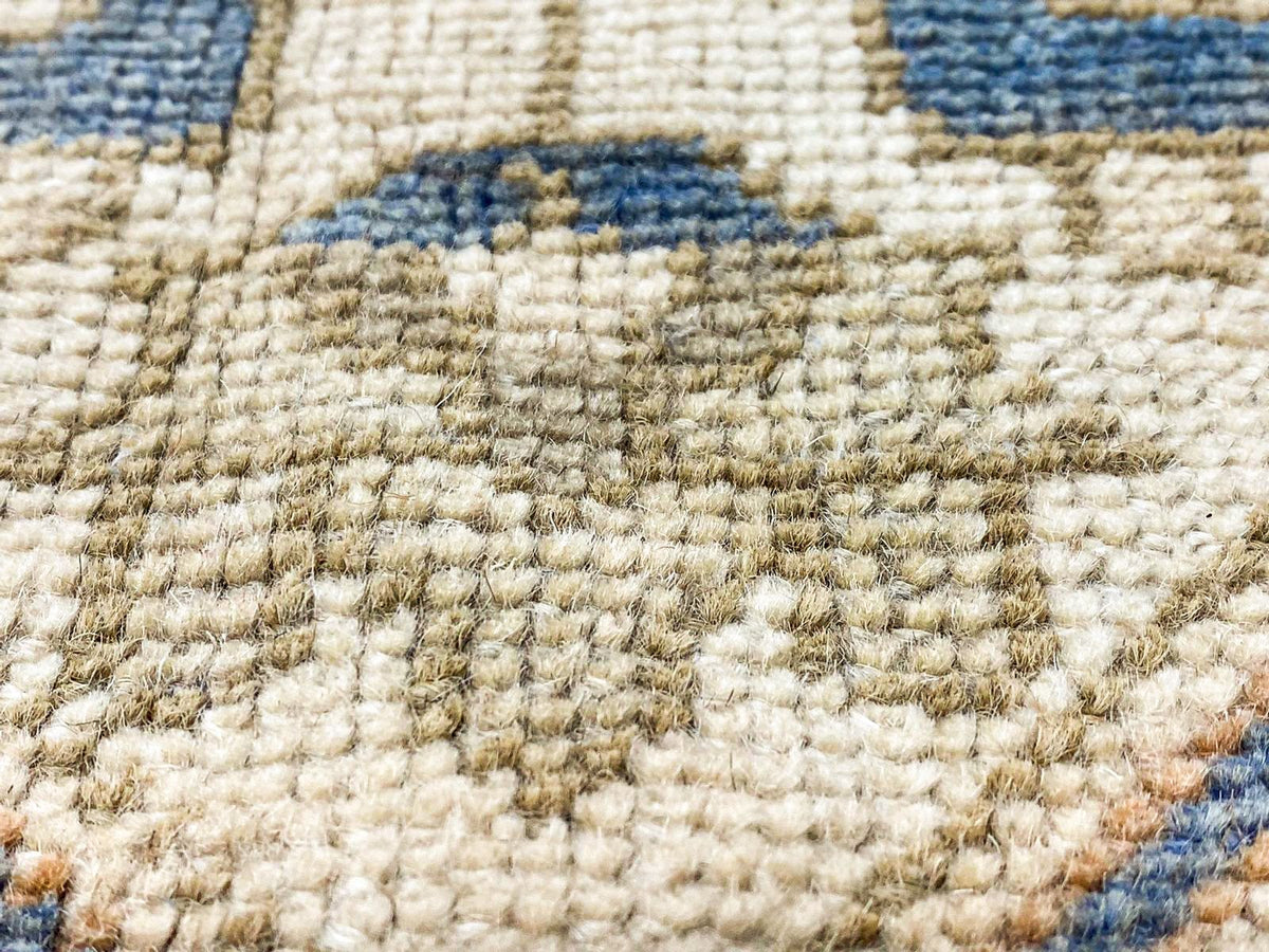 5x10 Navy and Ivory Turkish Tribal Rug