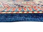 5x9 Navy and Ivory Turkish Tribal Rug