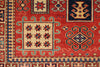 4x6 Red and Ivory Turkish Tribal Rug