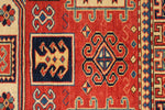 4x6 Red and Ivory Turkish Tribal Rug