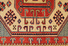 4x6 Red and Ivory Turkish Tribal Rug