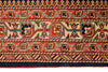 8x12 Navy and Ivory Turkish Tribal Rug