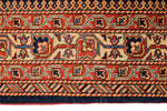 8x12 Navy and Ivory Turkish Tribal Rug