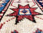 4x6 Red and Ivory Turkish Tribal Rug