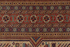 7x11 Ivory and Red Turkish Tribal Rug