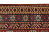 7x11 Ivory and Red Turkish Tribal Rug