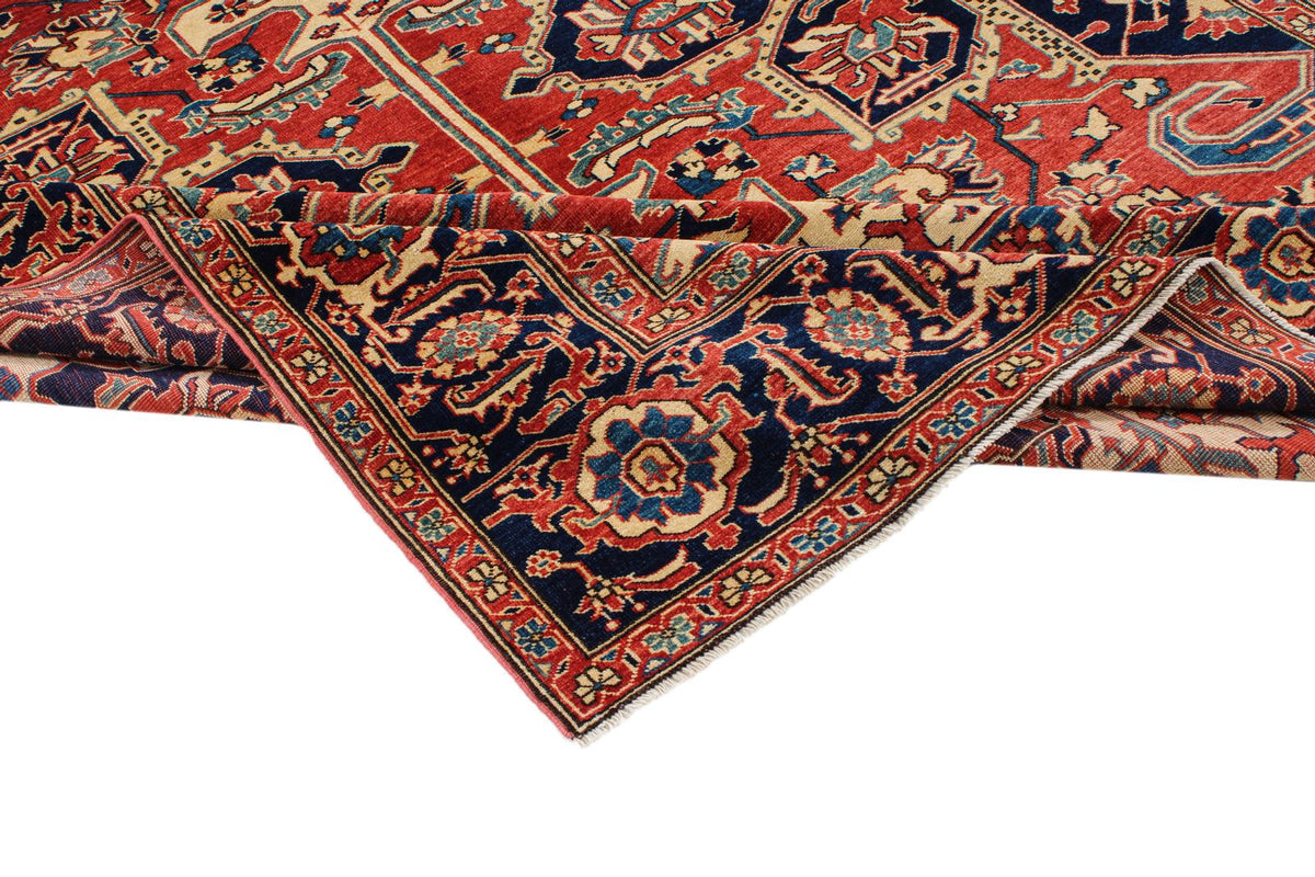 8x10 Red and Navy Turkish Tribal Rug