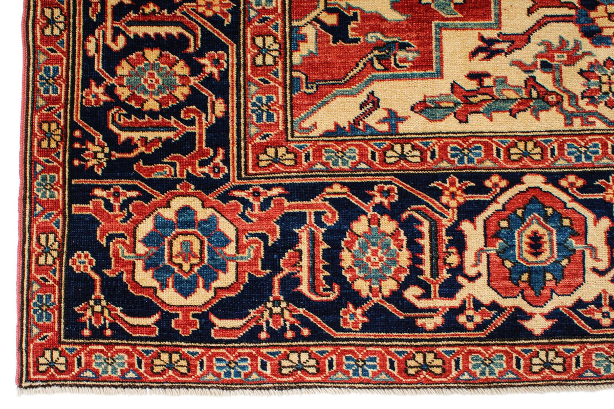 8x10 Red and Navy Turkish Tribal Rug