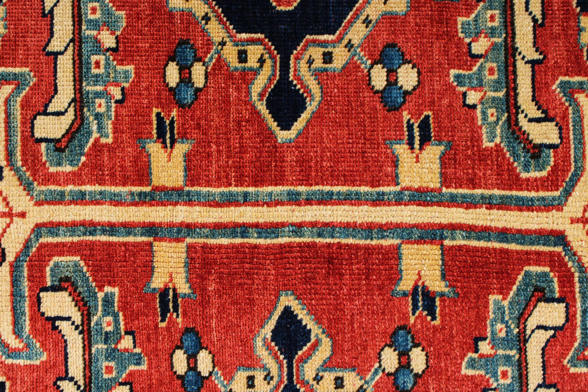 8x10 Red and Navy Turkish Tribal Rug