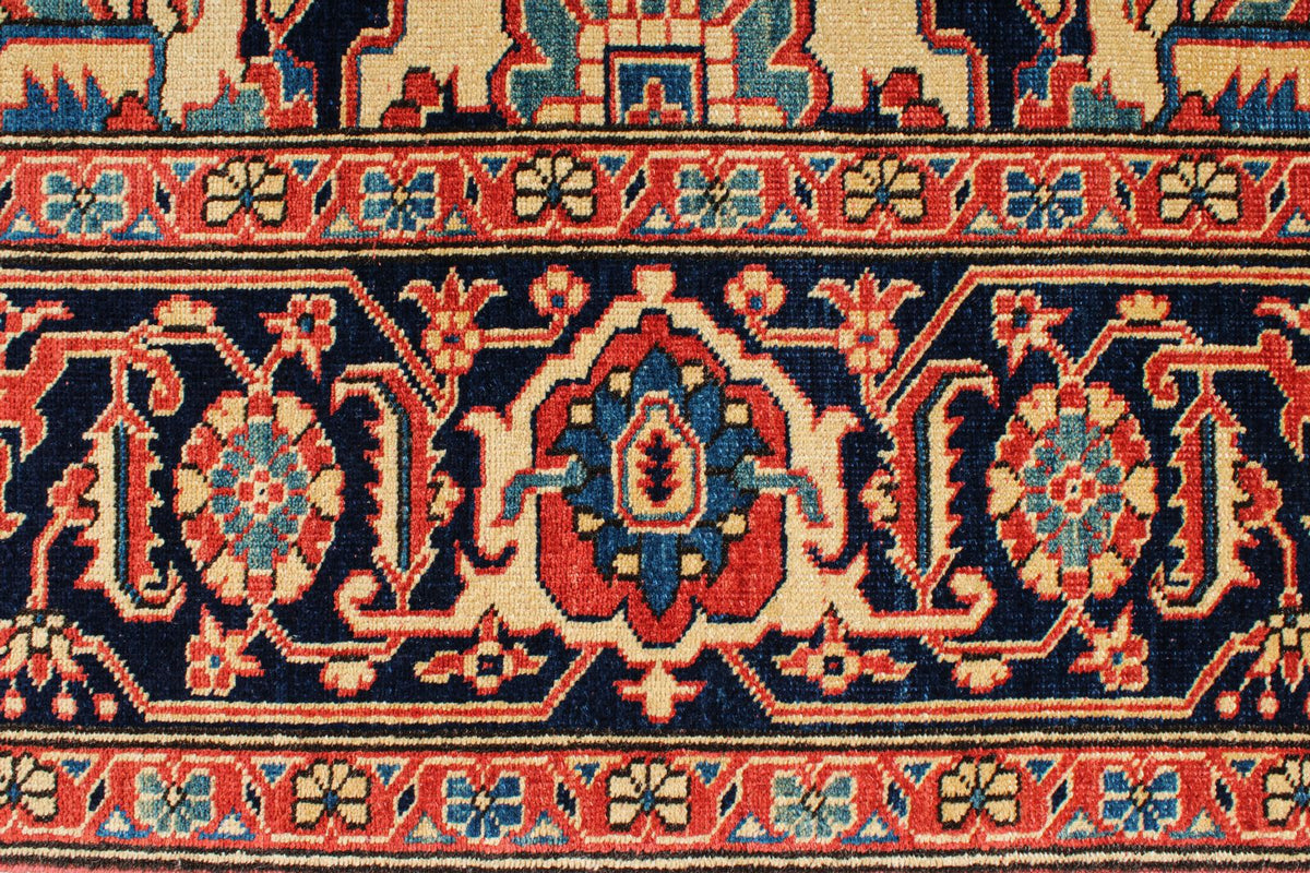 8x10 Red and Navy Turkish Tribal Rug