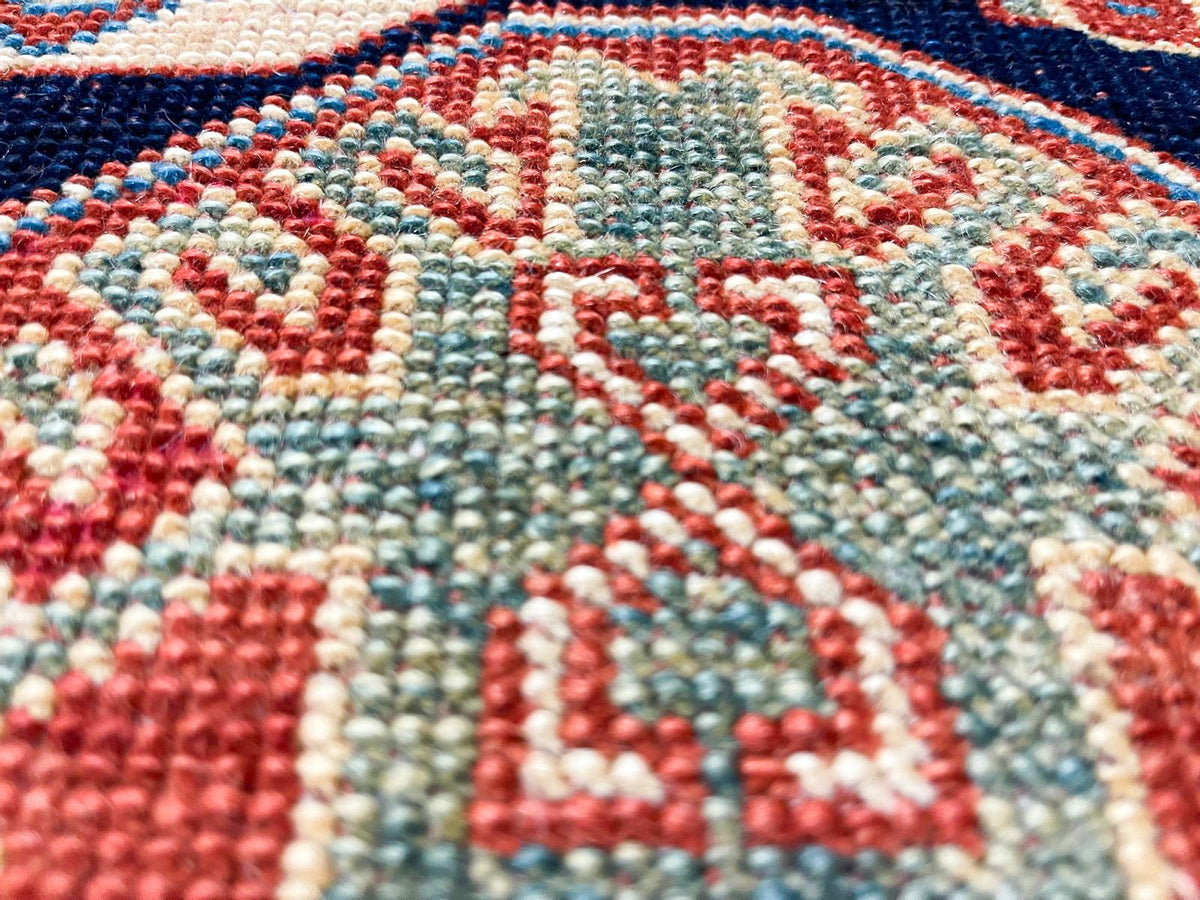 4x6 Red and Ivory Turkish Tribal Rug